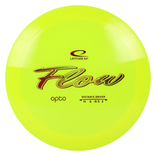 Latitude 64 Disc Golf Distance Driver Opto Flow 11/6/-0.5/2 Yellow/Red 174 grams