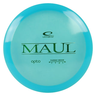 Latitude 64 Disc Golf Opto Maul Fairway Driver 7/7/-2/1 Blue/Green 171 grams
