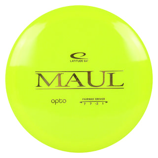 Latitude 64 Disc Golf Opto Maul Fairway Driver 7/7/-2/1 Yellow/Gold 171 grams