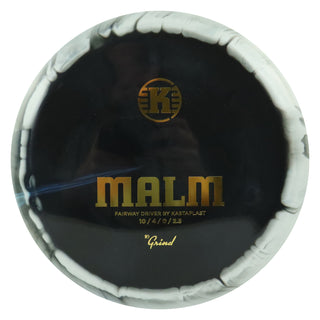 Kastaplast Disc Golf K1 Grind Malm Fairway Driver 10/4/0/2.5 Black White/Gold 175 grams