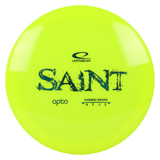 Latitude 64 Disc Golf Opto Saint Fairway Driver 9/7/-1/2 Yellow/Turquoise 173 grams