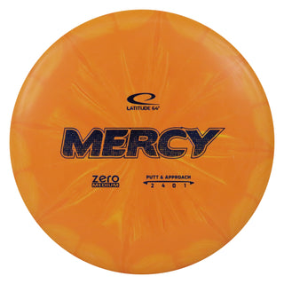 Latitude 64 Disc Golf Zero Medium Burst Mercy Putt and Approach 2/4/0/1 Light Orange/Indigo 175 grams