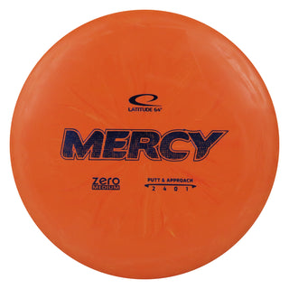 Latitude 64 Disc Golf Zero Medium Burst Mercy Putt and Approach 2/4/0/1 Orange/Indigo 176 grams