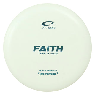 Latitude 64 Disc Golf Zero Medium Faith Putt and Approach 2/3/0/1 White/Slate 175 grams