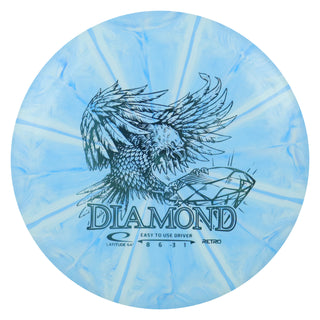 Latitude 64 Disc Golf Retro Burst Diamond Fairway Driver 8/6/-3/1 Sky Blue/Slate 155 grams