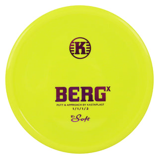 Kastaplast Disc Golf K1 Soft Berg X Putter 1/1/1/2 Yellow/Purple 175 grams