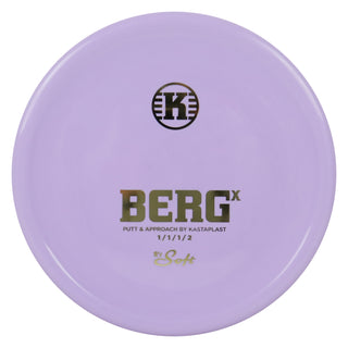 Kastaplast Disc Golf K1 Soft Berg X Putter 1/1/1/2 Lavender/Gold 173 grams