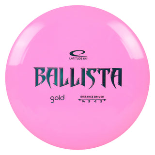 Latitude 64 Disc Golf Gold Ballista Distance Driver 14/5/-1/3 Pink/Turquoise 175 grams