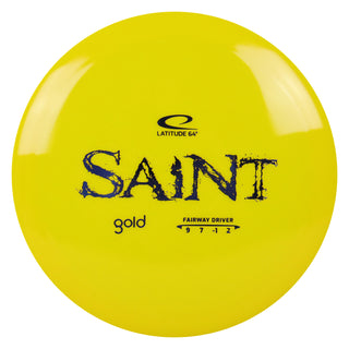Latitude 64 Disc Golf Gold Saint Fairway Driver 9/7/-1/2 Yellow/Indigo 172 grams