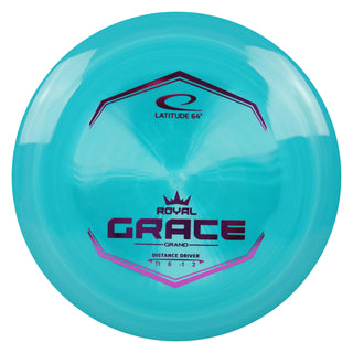 Latitude 64 Disc Golf Royal Grand Grace Distance Driver 11/6/-1/2 Turquoise/Purple 173 grams
