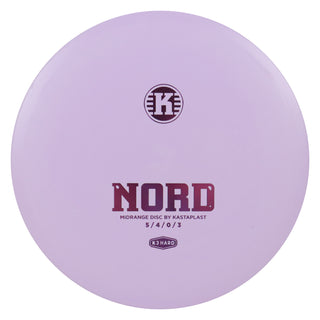 Kastaplast Disc Golf K3 Hard Nord Midrange 5/4/0/3 Lavender/Purple 177 grams