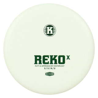 Kastaplast Disc Golf K3 Hard Reko X Putt and Approach 3/3/0/2 White/Green 173 grams