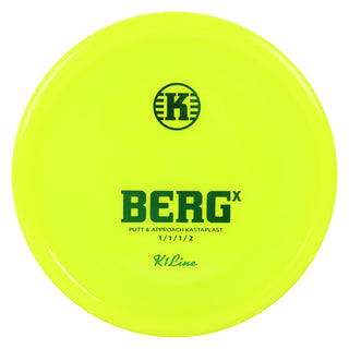 Kastaplast Disc Golf K1 Berg X Putter 1/1/1/2 Yellow/Green 174 grams