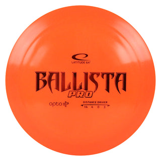 Latitude 64 Disc Golf Opto Air Ballista Pro Distance Driver 14/4/0/3 Orange/Red 158 grams