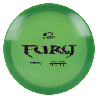 Latitude 64 Disc Golf Opto Air Fury Fairway Driver 9/6/-2/2 Green/Purple 158 grams