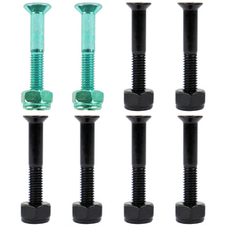 Dime Bag Skateboard Mounting Hardware 1.25" Phillips Black and Green Nuts and Bolts