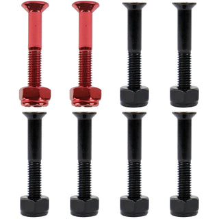 Dime Bag Skateboard Mounting Hardware 1.25" Phillips Black and Red Nuts and Bolts