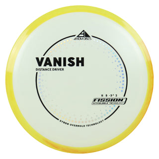 Axiom Discs Project Lab Coat Fission Vanish Distance Driver 11/5/-3.5/2 White/Yellow Orange 144 grams