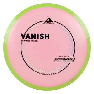 Axiom Discs Project Lab Coat Fission Vanish Distance Driver 11/5/-3.5/2 Pink/Lime 169 grams