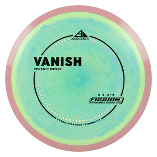Axiom Discs Project Lab Coat Fission Vanish Distance Driver 11/5/-3.5/2 Lime Blue/Pink 175 grams