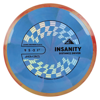 Axiom Discs Project Lab Coat Cosmic Neutron Insanity Distance Driver 9/5/-2/1.5 Dark Blue/Orange Red 173 grams