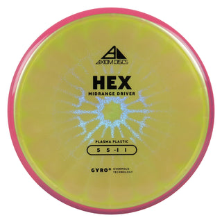 Axiom Discs Project Lab Coat Plasma Hex Midrange 5/5/-1/1 Gold/Pink Purple 176 grams