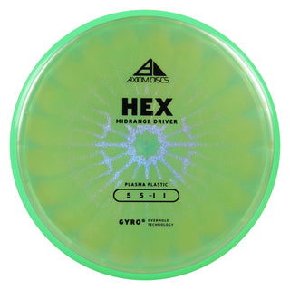 Axiom Discs Project Lab Coat Plasma Hex Midrange 5/5/-1/1 Lime/Green 169 grams