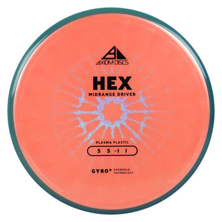 Axiom Discs Project Lab Coat Plasma Hex Midrange 5/5/-1/1 Pink/Turquoise 169 grams