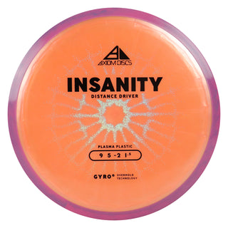 Axiom Discs Project Lab Coat Plasma Insanity Distance Driver 9/5/-2/1.5 Peach/Purple Blue 174 grams