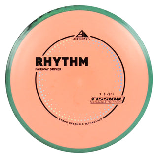 Axiom Discs Project Lab Coat Fission Rhythm Fairway Driver 7/5/-2.5/1 Peach/Aqua Black 144 grams