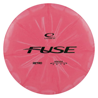 Latitude 64 Disc Golf Retro Burst Fuse Midrange 5/6/-1/0 Light Red/Green 174 grams