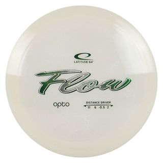 Latitude 64 Disc Golf Distance Driver Opto Flow 11/6/-0.5/2 White/Green 169 grams