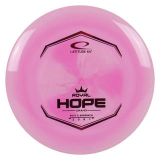 Latitude 64 Disc Golf Royal Grand Hope Putter 2/3/0/1 Pink/Purple 176 grams