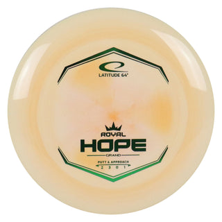 Latitude 64 Disc Golf Royal Grand Hope Putter 2/3/0/1 Mango/Green 176 grams
