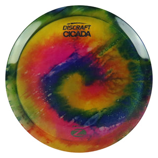 Discraft Disc Golf Z Line Fly Dye Cicada Fairway Driver 7/6/-1/1 Blue Purple Swirl/Black Prisms 167-169g