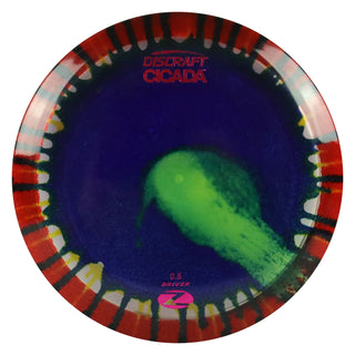 Discraft Disc Golf Z Line Fly Dye Cicada Fairway Driver 7/6/-1/1 Blue Yellow/Magenta 175-176g