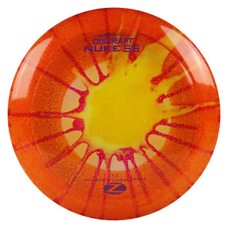 Discraft Disc Golf Z Line Fly Dye Nuke SS Distance Driver 13/5/-3/3 Yellow Splat Orange/Purple 173-174g