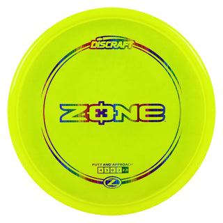 Discraft Disc Golf Z Line Zone Putter 4/3/0/3 Yellow/Rainbow Lines 175g