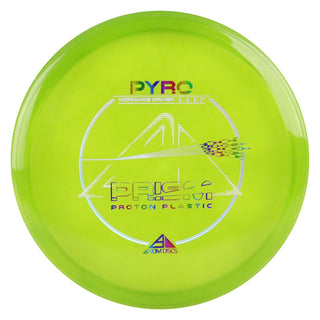 Axiom Disc Golf Prism Proton Pyro Midrange Driver 5/4/0/2.5 Yellow Shimmer/Yellow Flake 177 grams