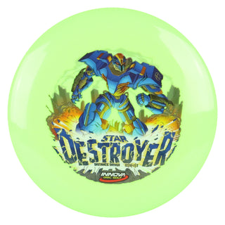 Innova Disc Golf Star Innvision Destroyer Distance Driver 12/5/-1/3 Lime/Blue 175 grams