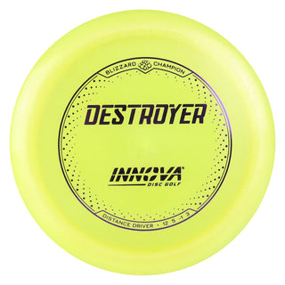 Innova Disc Golf Champion Blizzard Destroyer Driver 12/5/-1/3 Yellow/Purple 145 grams