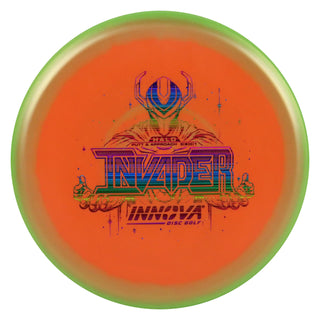 Innova Disc Golf Halo Star Invader Putter 3/2/0/1 Lime Orange/Rainbow Lines 173 grams