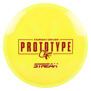 Climo Disc Golf Signature Line Prototype Streak Fairway Driver 7/5/0/1 Yellow/Red 177 grams