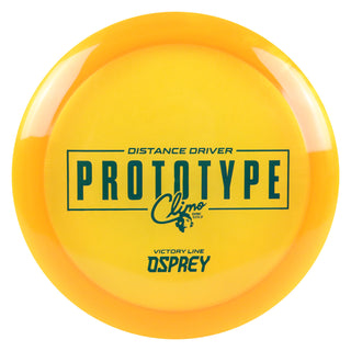 Climo Disc Golf Victory Line Prototype Osprey Distance Driver 10/6/-3/1 Orange/Dark Turquoise 172 grams