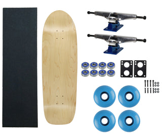 Moose Old School 33" Natural, Hollow Silver/Blue Trucks, 58mm Blue Wheels