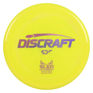 Discraft Disc Golf ESP Sled Putt and Approach 3/2/-1/2 Yellow/Pink Holo 178g