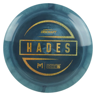 Discraft Disc Golf Paul McBeth Signature Hades Distance Driver 12/6/-3/2 Storm Blue/Gold Shimmer 170-172g