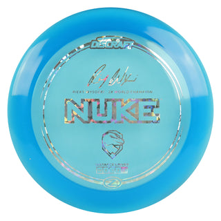 Discraft Disc Golf Ricky Wysocki Signature Series Z Line Nuke Driver 13/5/-1/3 Blue/Holo Flowers 170-172g
