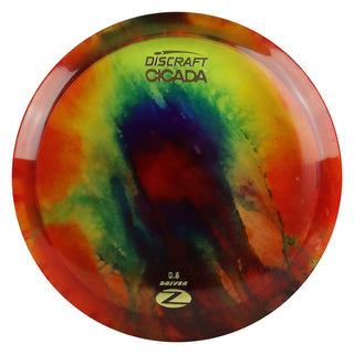 Discraft Disc Golf Z Line Fly Dye Cicada Fairway Driver 7/6/-1/1 Rainbow Smudge/Gold 173-174g
