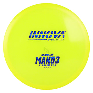 Innova Disc Golf Champion Mako3 Midrange Disc 5/5/0/0 Yellow/Navy Shatter 157 grams